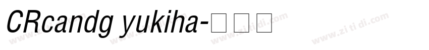 CRcandg yukiha字体转换